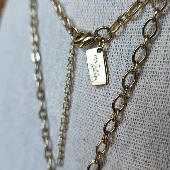 Lilly Pulitzer Signed Enameled Fish Pearl Gold Tone Extra Long Necklace Fishing - Picture 5 of 8